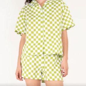 Holiday the Label Emma Mulholland Checkered Shorts Set